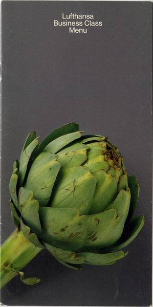 Image: menu: Lufthansa German Airlines, Business Class