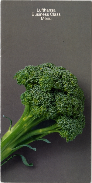 Image: menu: Lufthansa German Airlines, Business Class