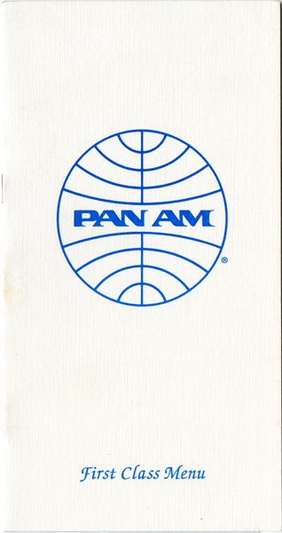 Image: menu: Pan American World Airways, First Class