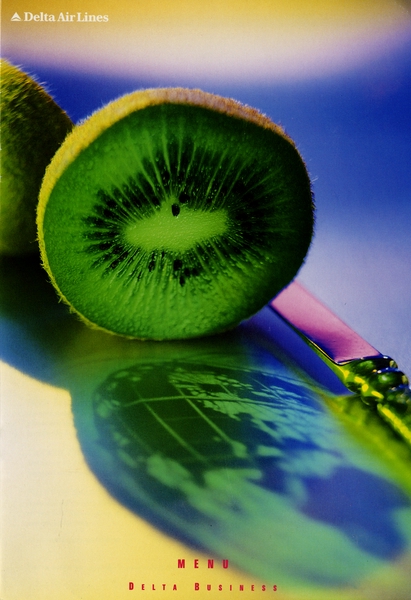 Image: menu: Delta Air Lines, Business Class