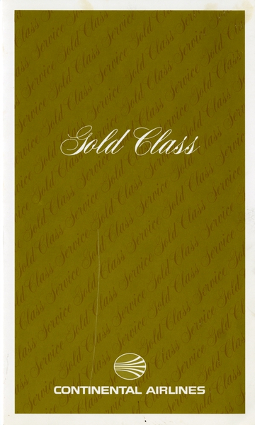 Image: menu: Continental Airlines, First Class