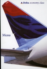 Image: menu: Delta Air Lines, Economy Class
