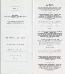 Image: menu: Delta Air Lines, BusinessElite Class