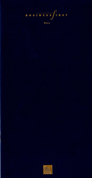 Image: menu: Continental Airlines, Business First Class