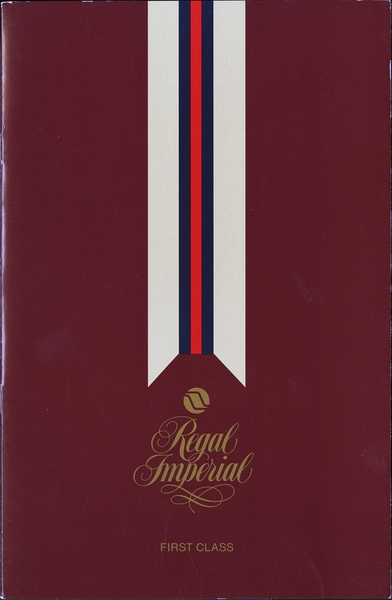 Image: menu: Northwest Orient Airlines, Regal Imperial (First) Class
