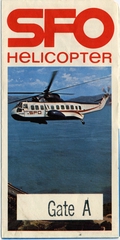 ticket jacket and ticket: SFO Helicopter Airlines