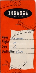 Image: ticket jacket: Bonanza Air Lines