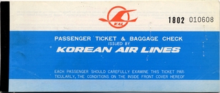 Image: ticket: Korean Air Lines