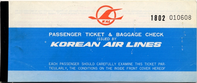 Ticket: Korean Air Lines