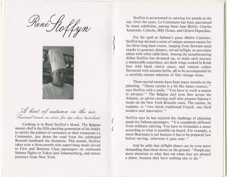 Image: chef information card: Sabena