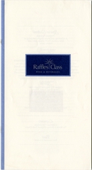 Image: menu: Singapore Airlines, Raffles (Business) Class