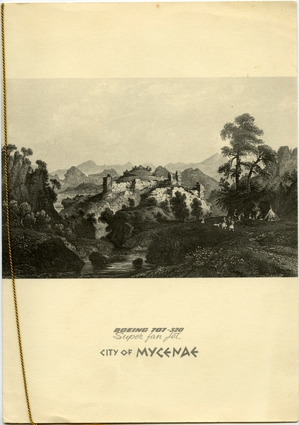 Image: menu: Olympic Airways, Economy Class