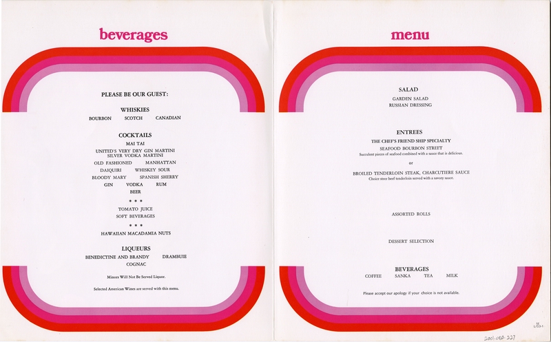 Image: menu: United Air Lines