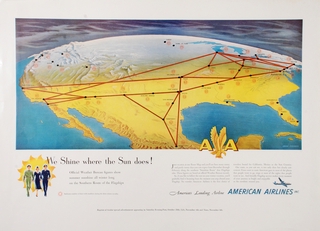 Image: advertisement: American Airlines, Sunshine route
