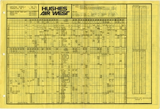 Image: timetable: Hughes Air West