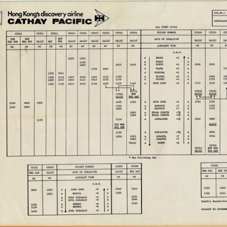 Image #1: timetable: Cathay Pacific Airways