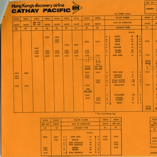 Image #6: timetable: Cathay Pacific Airways