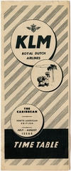 Image: timetable: KLM (Royal Dutch Airlines), North American Edition