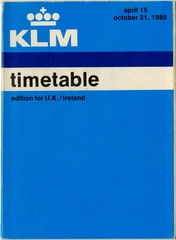 Image: timetable: KLM (Royal Dutch Airlines), U.K. / Ireland edition