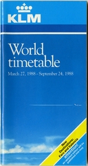 Image: timetable: KLM (Royal Dutch Airlines), World edition