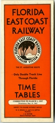 Image: timetable: Florida East Coast Railway, Pan American Airways