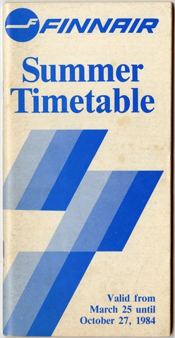 Timetable: Finnair, summer scehdule