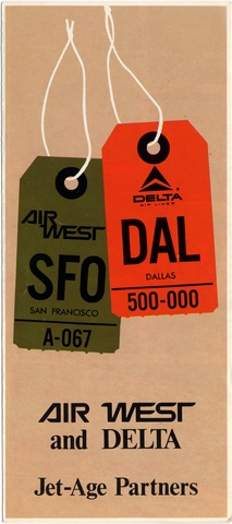 Brochure: Air West and Delta Air Lines