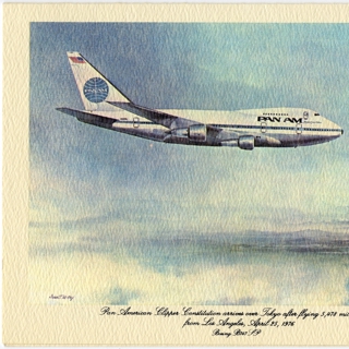 Image #2: menu: Pan American World Airways, Historic First Flights series, Boeing 747SP