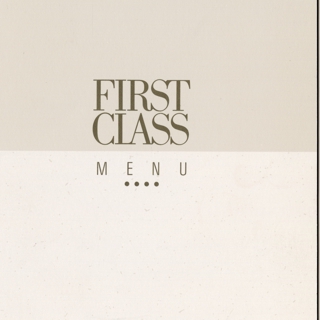 Image #1: menu: United Airlines, First Class