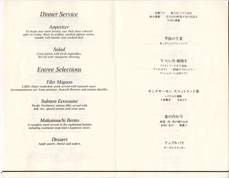 Image: menu: United Airlines