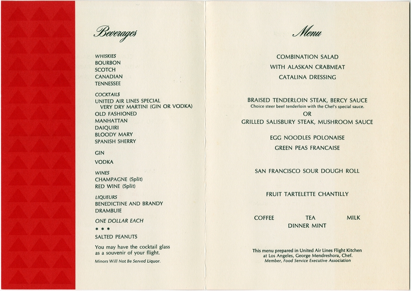 Image: menu: United Airlines