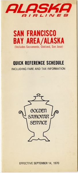 Image: timetable: Alaska Airlines, quick reference