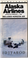 Image: timetable: Alaska Airlines, including Horizon Air Iditarod