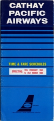 Image: timetable: Cathay Pacific Airways