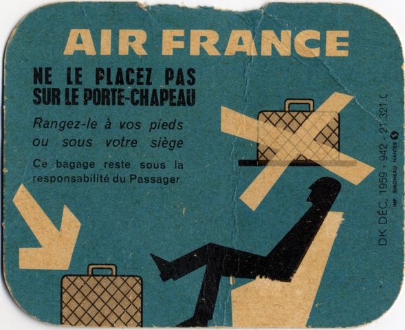 Baggage information card: Air France