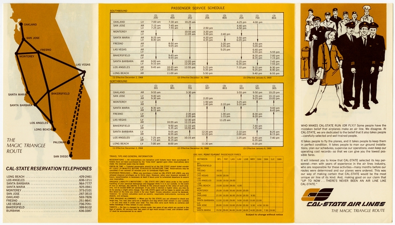 Image: timetable: Cal-State Air Lines