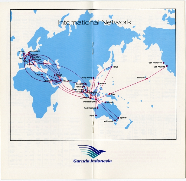 Image: timetable: Garuda Indonesia