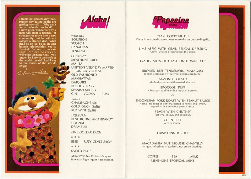 Image: menu: United Air Lines