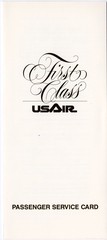 Image: menu: USAir, First Class