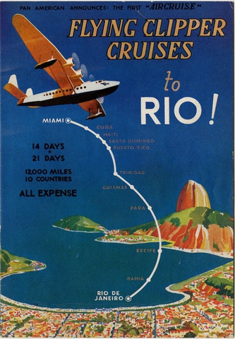 Tourist information brochure: Pan American Airways, Rio de Janeiro