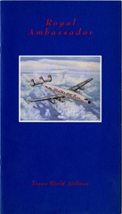 Image: menu: TWA (Trans World Airlines), Lockheed L-1649A Starliner super Constellation
