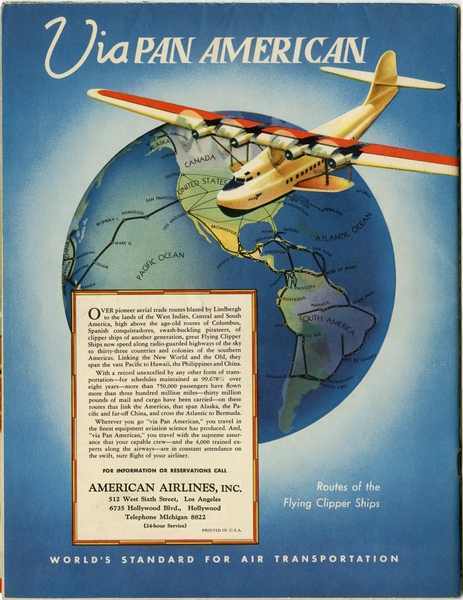 Image: brochure: Pan American Airways, Transpacific