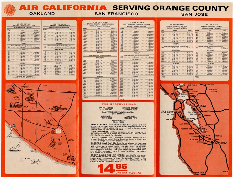 Image: timetable: Air California