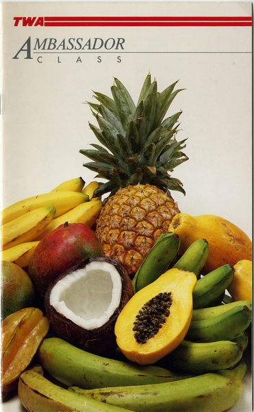 Image: menu: TWA (Trans World Airlines), Ambassador (Business) Class