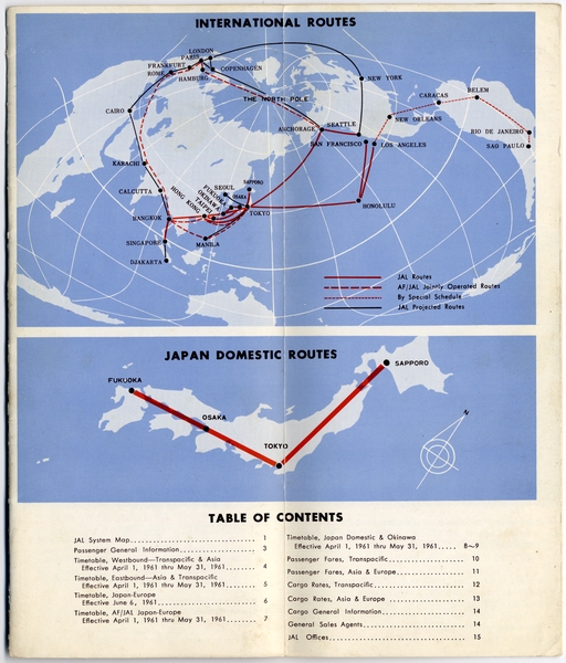 Image: timetable: JAL (Japan Air Lines)