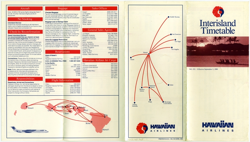 Image: timetable: Hawaiian Airlines