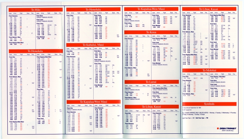 Image: timetable: Hawaiian Airlines