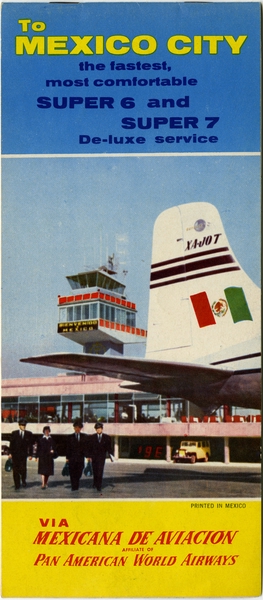 Image: brochure: Mexicana de Aviación, Mexico City tourism