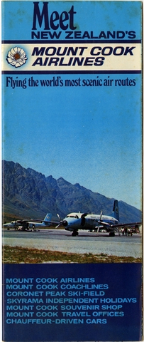 Brochure: Mount Cook Airlines, general service