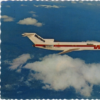 Image #1: postcard: Western Airlines, Boeing 727